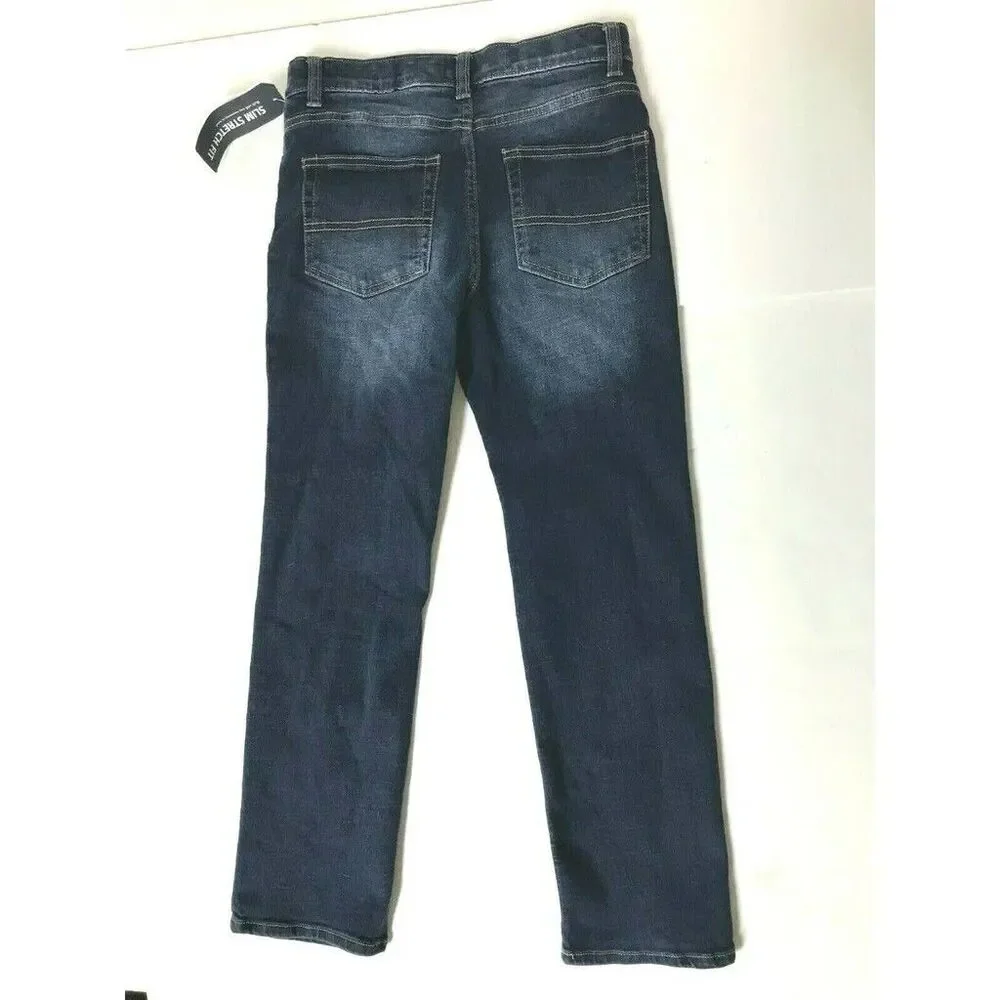NWT OshKosh Stretch Blue Jeans Slim Leg Girls 10 MSRP $38